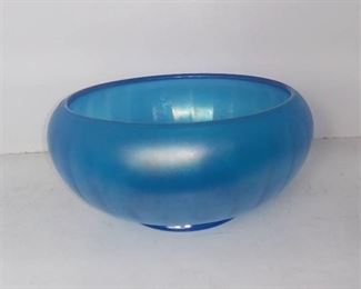 Glass Bowl - Blue Iridescent