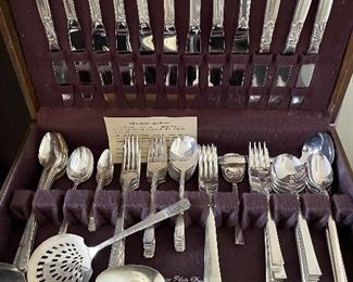 Large silver plate set