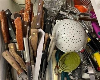 Kitchen knives and gadgets