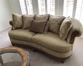 Schnadig Sofa with Custom Throw Pillows