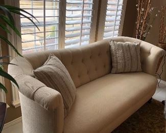 Tufted Oatmeal Sofa