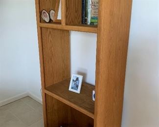 Oak book shelf $100