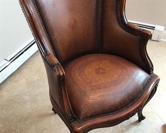 Theodore Alexander Leather Chair -$800