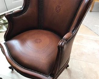 Theodore Alexander Leather Chair -$800