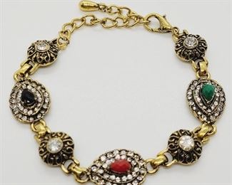 1002 - German silver 8" bracelet 