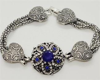 1009 - German silver 7" bracelet 