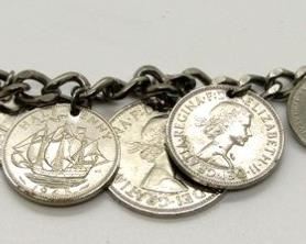 2130 - Coin Bracelet AS IS - No Clasp 