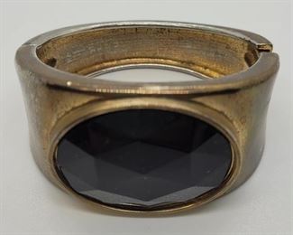 2188 - Large cuff bracelet with faceted center 