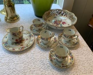 This is pieces of a tea set but what beautiful pieces they are.  Bavarian china.  
