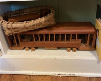 This New Orleans style wooden street car is adorable and so detailed it makes me want to go Vroom Vroom, and I am a grown woman damn it.
