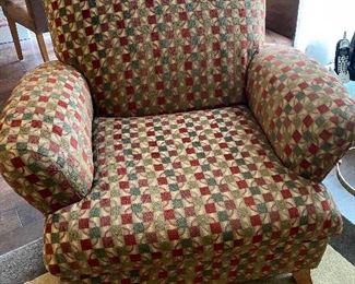 Chair has matching ottoman