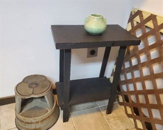 Vintage table and stool