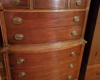 Antique chests of drawers,  mahogany 