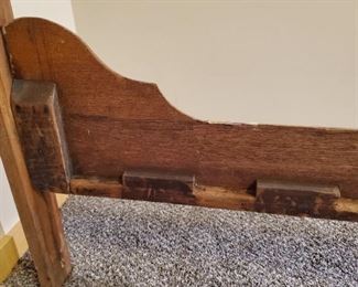 Original bed rails,  1800s bed