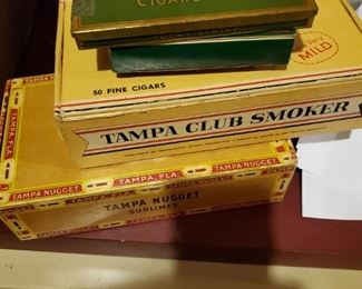 Vintage cigar boxes