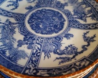 Vintage chinese blue white plates