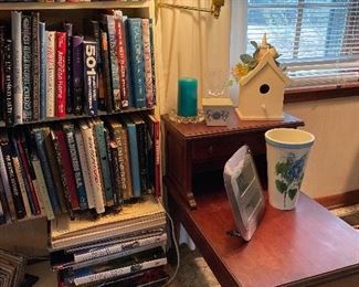 Step table & some of the many books