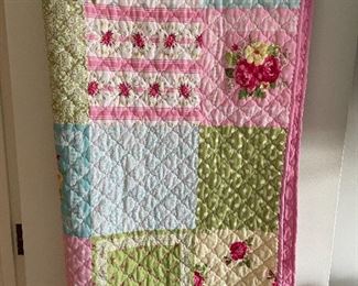 Pastel floral quilt