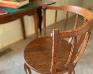 Unusual curved back chair