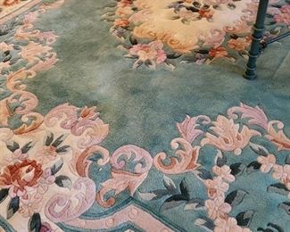Carved wool rug