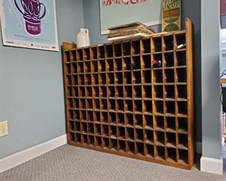 Mail slot perfect for wine rack