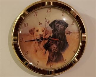 James Killen Three Labradors Clock