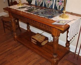 solid wood console table