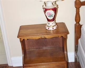 pair maple nightstands