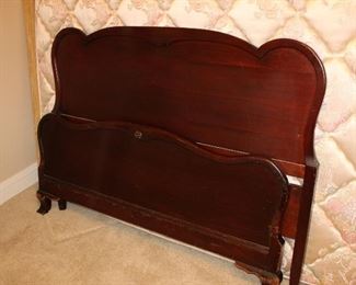 mahogany double bed and mattress set
