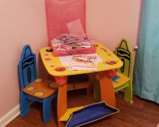 Kiddie table and chairs