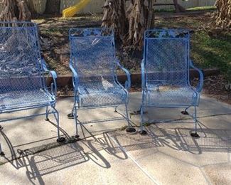 Wrought iron outdoor chairs