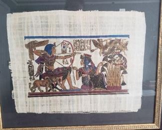 Framed papyrus 