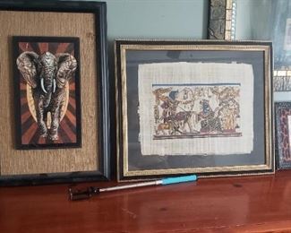 Framed elephant print