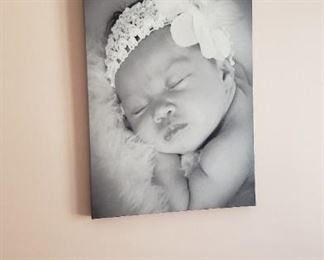 Wrapped canvas image of baby