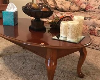 Coffee table, Sofa, decorative items
