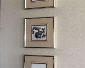 3 bunny wall art pictures