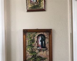 2 small wall art paintings