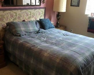 Twin Bed and headboard, Mirror over bed