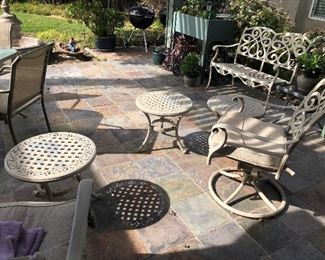 Outside white wrought iron patio furniture