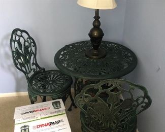 Indoor Wrought Iron table with 2 chairs