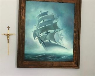 Painting of Ship (wall art)