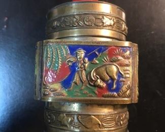 Champleve and Brass Chinese Trinket Box  $45