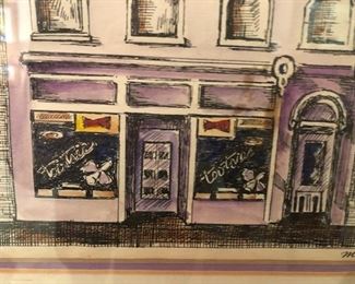 Ink and Watercolor Drawing of Tootsies Orchid Lounge in Downtown Nashville by Marie Barton $250