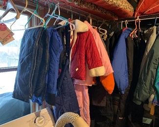 Large selection of winter coats, hats, mittens, gloves, boots...