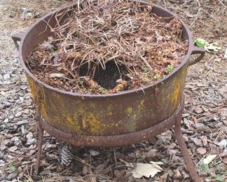 35 - Antique Cast Iron Pot