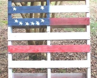 40 - Flag Painted Wood Pallet