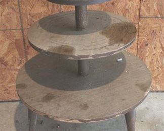 48 - 3-Tier Wood Table