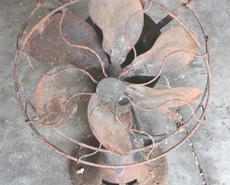 52 - Antique Mersc Metal Fan