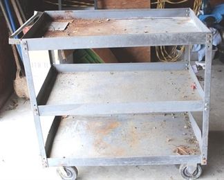 65 - Vintage Metal Rolling Cart