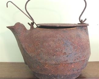 74 - Antique Cast Iron Teapot